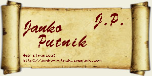 Janko Putnik vizit kartica